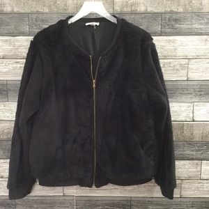 NWOT Black Enro bomber jacket L